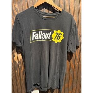 Fallout 76 Mens Graphic T-Shirt Black Short Sleeve Gaming Logo Tee XL